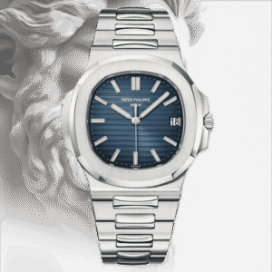 Patek Philippe Nautilus 5711 Blue dial steel — front dial view