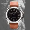 Panerai Luminor PAM00111 Black dial steel — front dial view