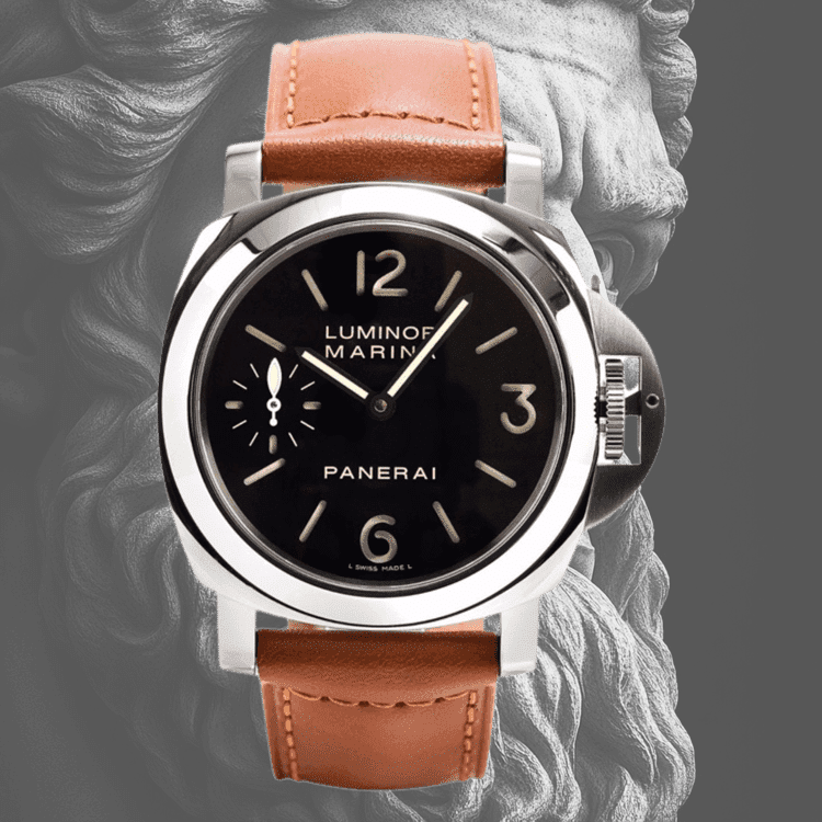 Panerai Luminor PAM00111 Black dial steel — front dial view