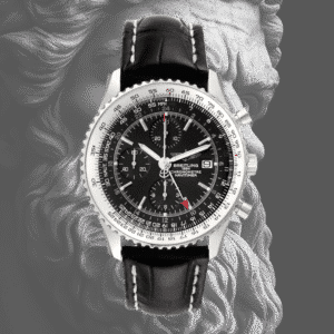 Breitling Navitimer World GMT Chronograph A24322 Silver Dial Stainless Steel 46mm