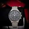 Omega Speedmaster Professional Moonwatch 310.30.42.50.01.002 Black dial steel — front dial view