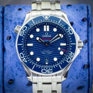 2021 Omega Seamaster Diver 300M 210.30.42.20.03.001 Blue Dial Stainless Steel