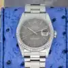 Rolex Datejust 16200 Gray dial steel — front dial view
