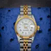 Rolex Datejust 69173 White dial steel — front dial view