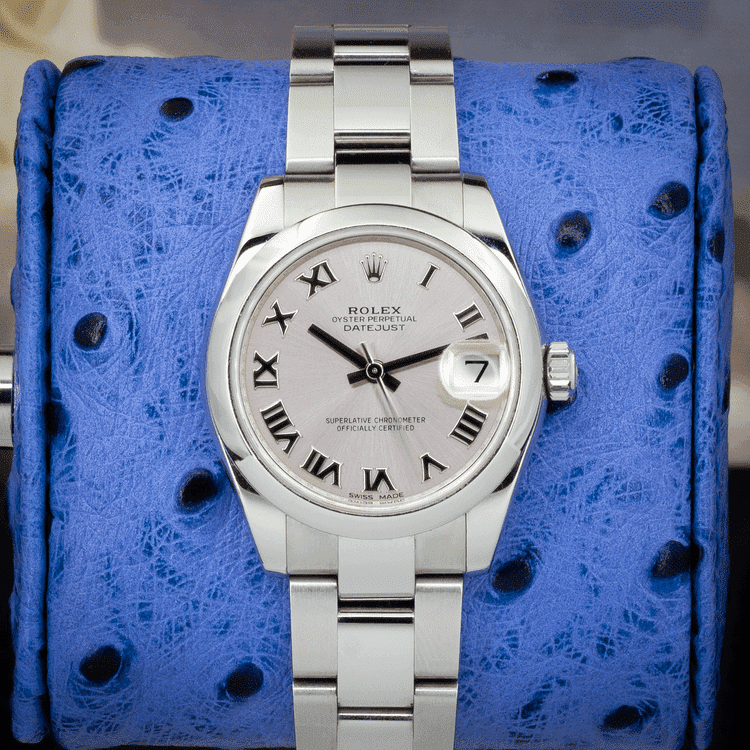 Rolex Datejust 178240 Pink dial steel — front dial view