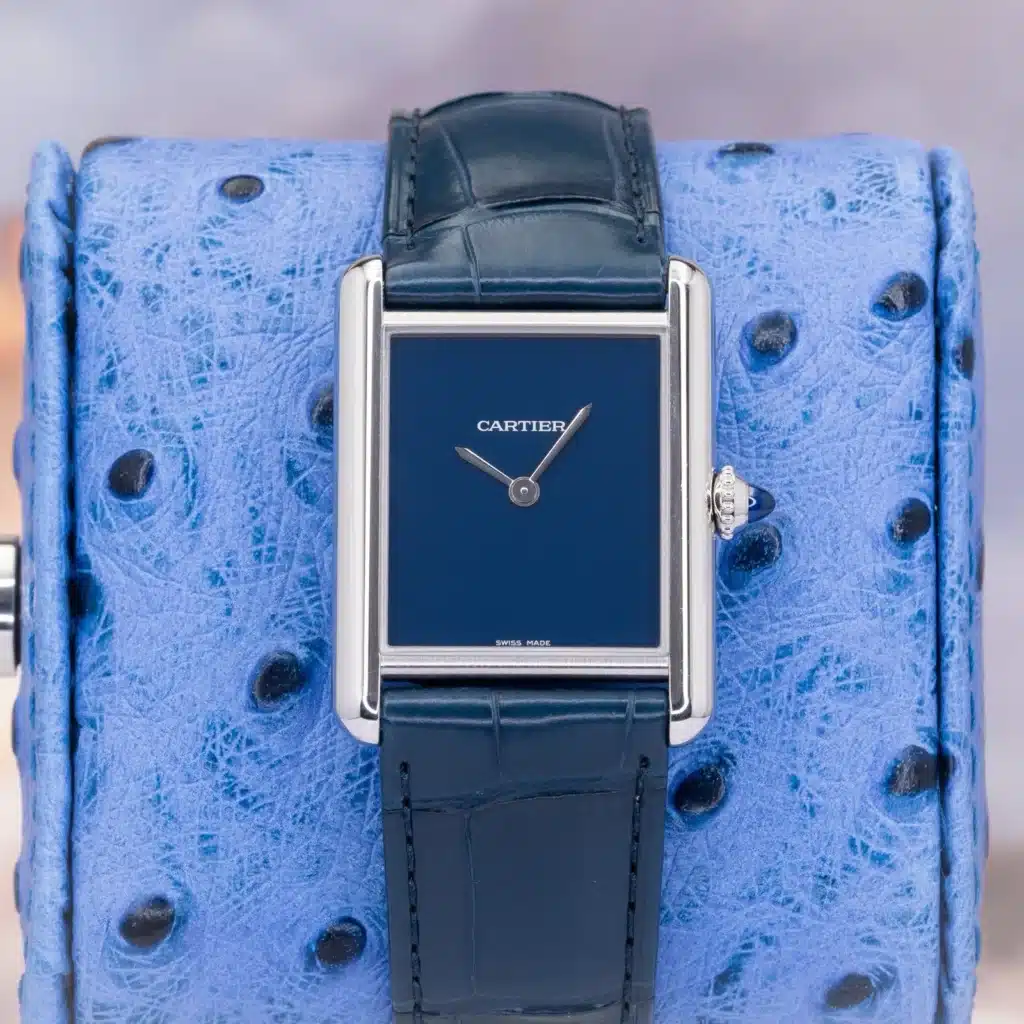 2022 Cartier Tank Must WSTA0055 Blue Dial Stainless Steel Full Set