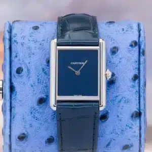2022 Cartier Tank Must WSTA0055 Blue Dial Stainless Steel Full Set