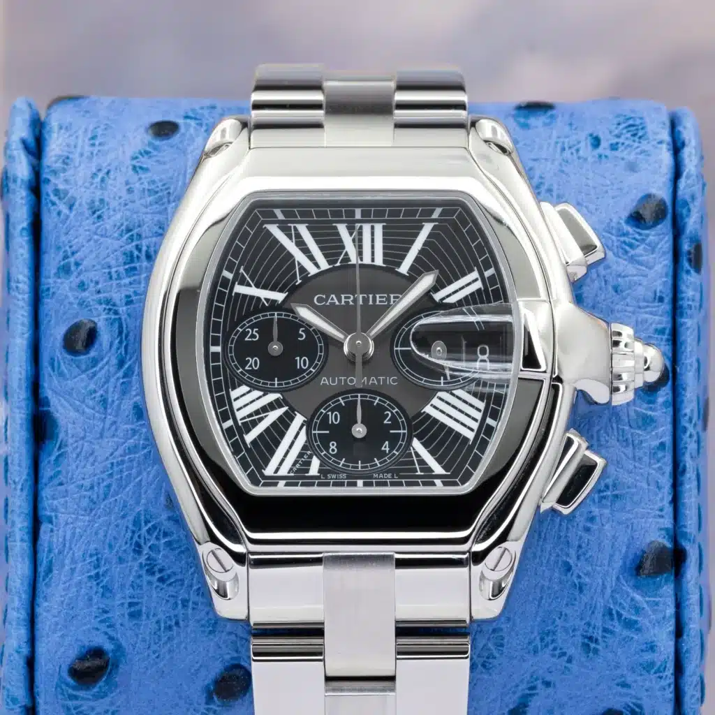 Cartier Roadster Chronograph 2618 Black Dial Stainless Steel