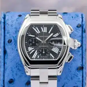 Cartier Roadster Chronograph 2618 Black Dial Stainless Steel