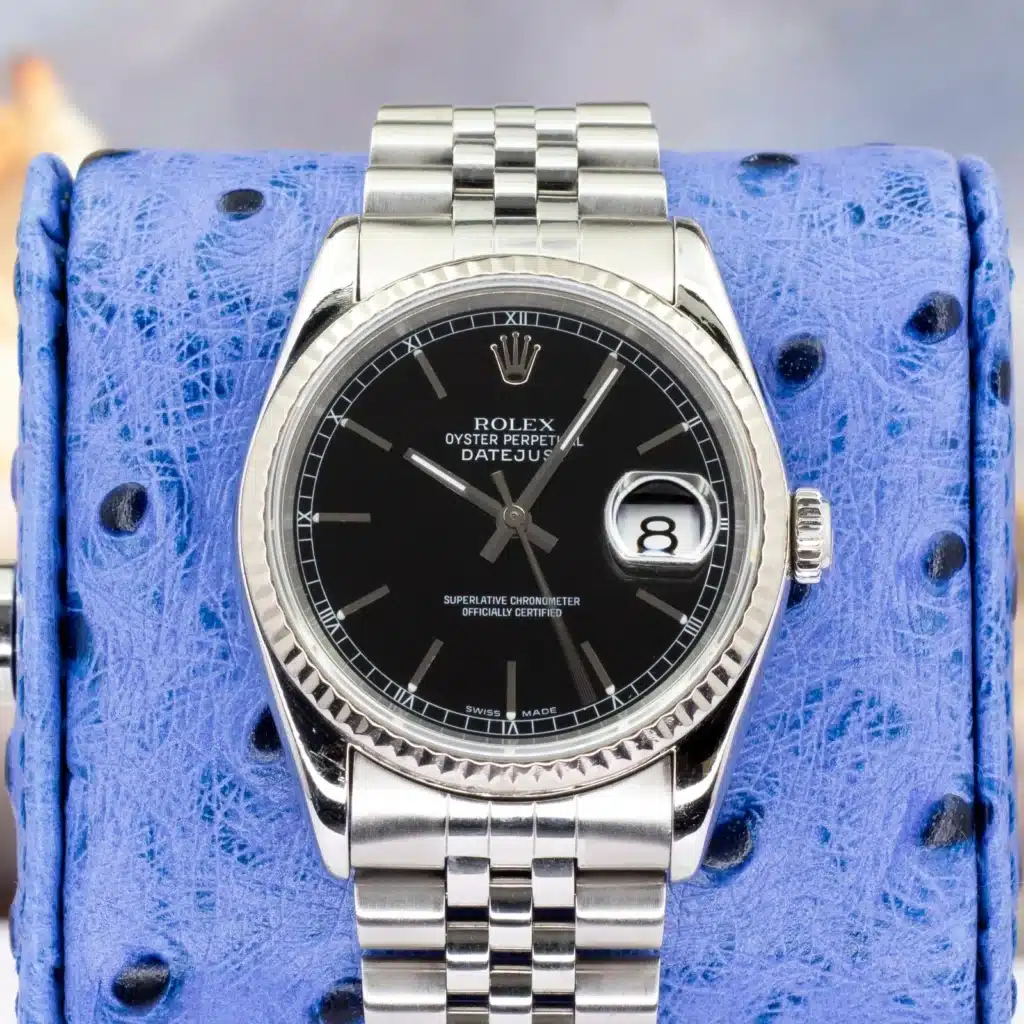 1997 Rolex Datejust 16234 Black Dial White Gold 36mm