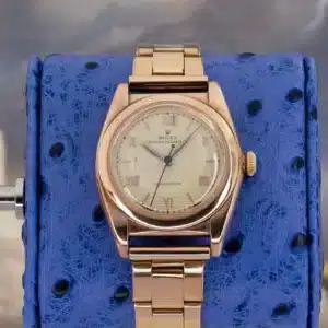 1941 Rolex Oyster Perpetual Bubbleback 3131 WWII Era Vintage Rose Gold