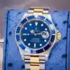 2001 Rolex Submariner 16613 Bluesy 40mm RSC Two-Tone Full Set Unpolished Vintage - detail view 10