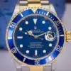 2001 Rolex Submariner 16613 Bluesy 40mm RSC Two-Tone Full Set Unpolished Vintage - detail view 6
