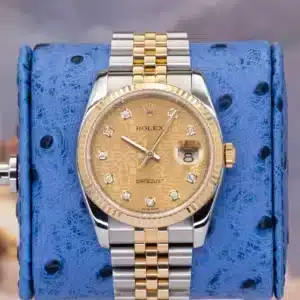 Rolex Datejust 36 116233 Champagne Anniversary Diamond Dial Yellow Gold 36mm