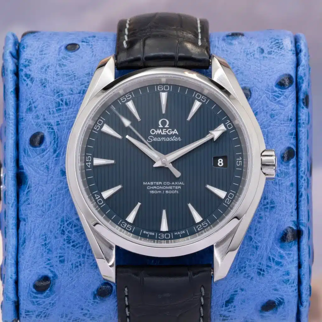 Omega Seamaster Aqua Terra 231.13.42.21.03.001 Blue dial steel — front dial view