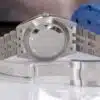 Rolex Datejust 41 126300 stainless steel caseback and Jubilee bracelet showing Rolex crown engraving on clasp