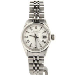 Rolex Oyster Perpetual Lady Date 6516 White Dial Stainless Steel 26mm