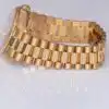 Rolex Day-Date 36 18038 18K yellow gold deployant clasp interior showing Rolex hallmark Geneva stamp and 8385 code