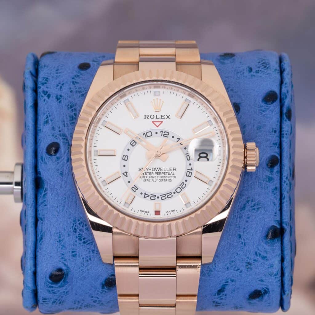 Rolex Sky-Dweller 326935 White dial rose gold — front dial view