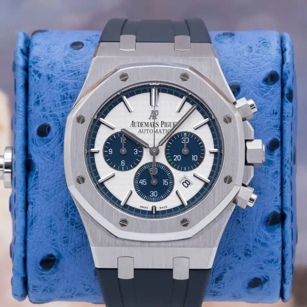 2016 Audemars Piguet Royal Oak Chronograph 26326ST.OO.D027CA.01 White Dial Steel Box & Papers 41mm
