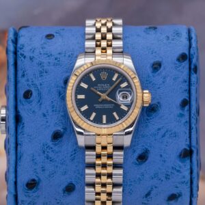 2009 Rolex Lady Datejust 179173 Blue Dial Yellow Gold & Steel Full Set 26mm