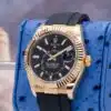 2021 Rolex Sky-Dweller Yellow Gold / Black / Oysterflex 326238 Yellow Gold 42mm — Palazzo Watches & Gems