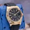 2021 Rolex Sky-Dweller Yellow Gold / Black / Oysterflex 326238 Yellow Gold 42mm — Palazzo Watches & Gems