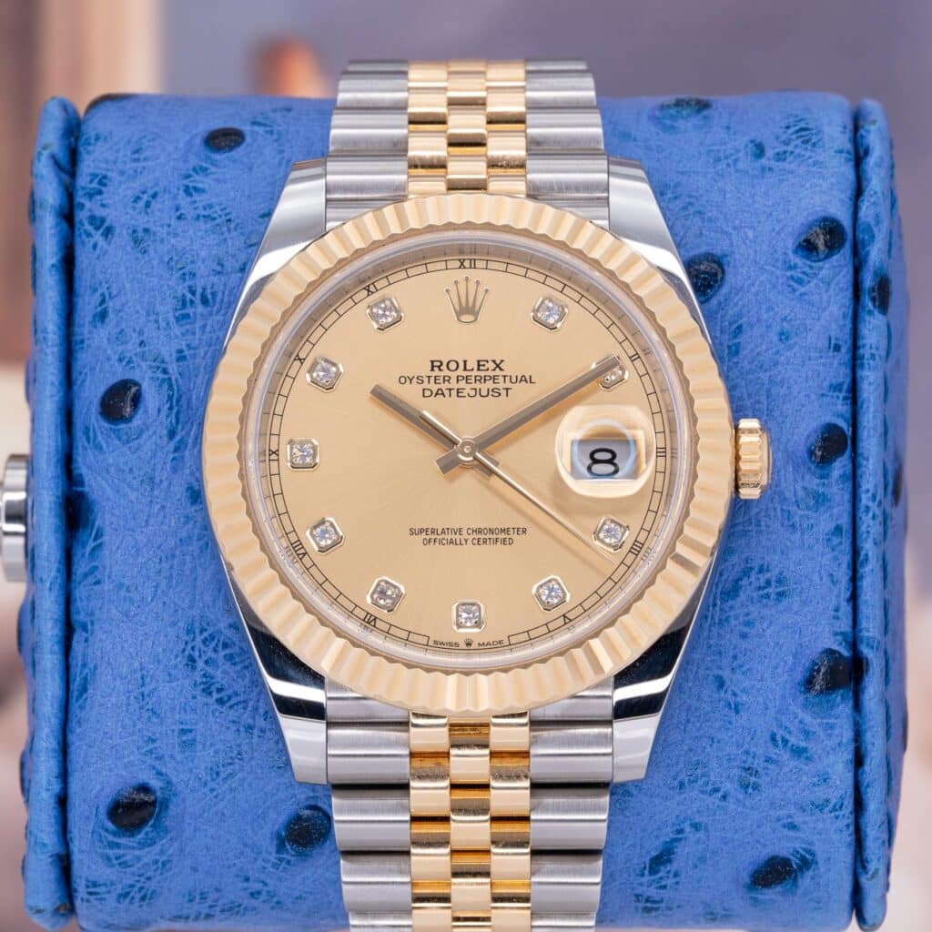 2022 Rolex Datejust 41 126333 Gold Dial GoldAndSteel Box & Papers 41mm