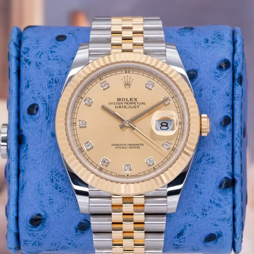 2022 Rolex Datejust 41 126333 Gold Dial Yellow Gold & Steel Box & Papers 41mm