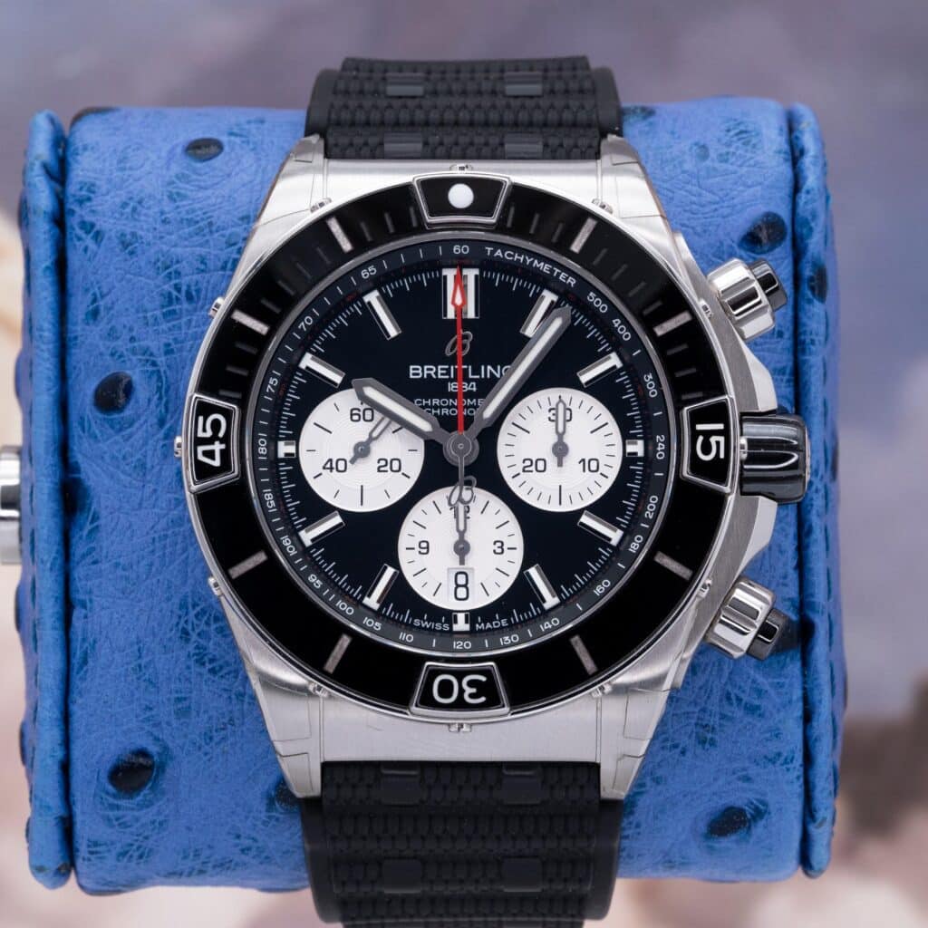 2026 Breitling Super Chronomat B01 44 AB0136251B1S1 Black dial Steel 44mm — Palazzo Watches & Gems