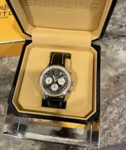 Breitling Navitimer Twin Sixty 2 A39022.1 Black Dial Steel Box 42mm