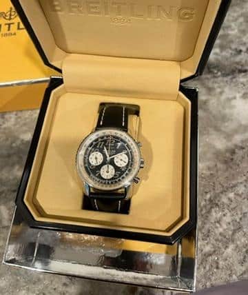 Breitling Navitimer Twin Sixty 2 A39022.1 Black Dial Steel Box 42mm