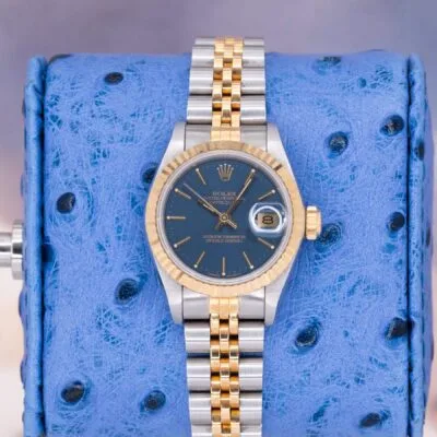 1989 Rolex Lady-Datejust 69173 Blue dial Yellow Gold & Steel 26mm — Palazzo Watches & Gems – photo 1 of 11
