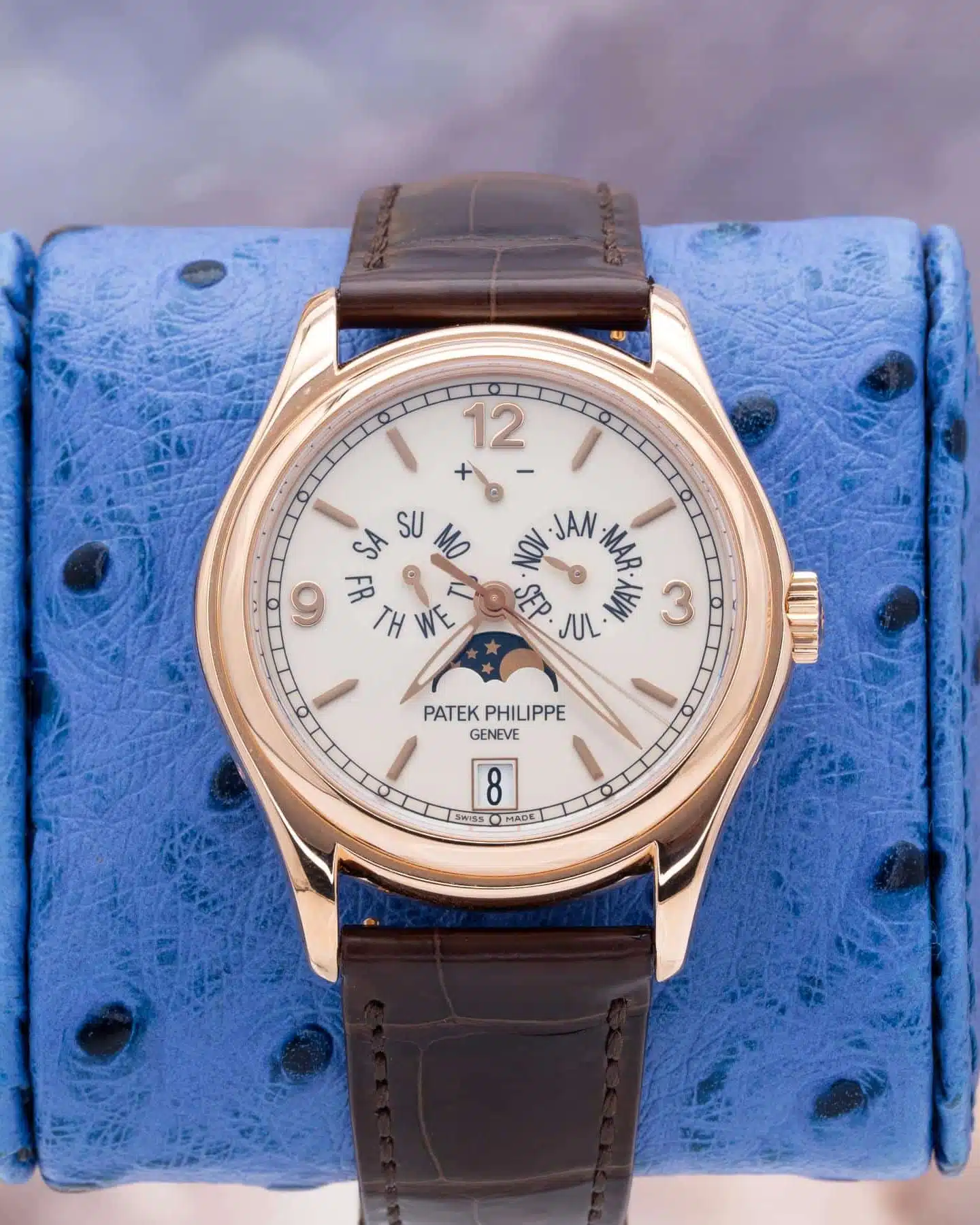 Patek Philippe Annual Calendar 5146R-001, beige dial, rose gold — Palazzo Watches & Gems